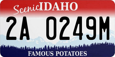 ID license plate 2A0249M