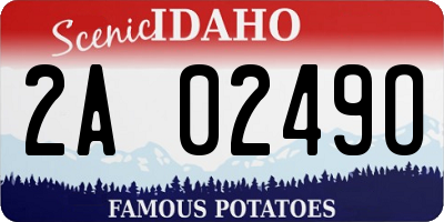ID license plate 2A0249O