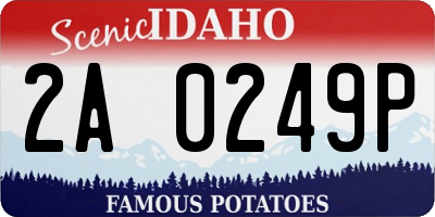 ID license plate 2A0249P