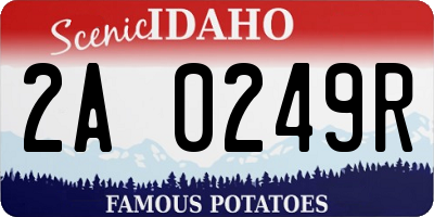 ID license plate 2A0249R