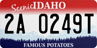 ID license plate 2A0249T