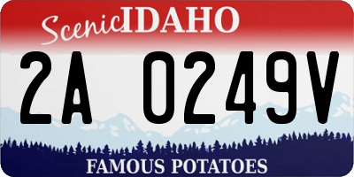 ID license plate 2A0249V