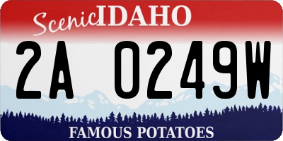 ID license plate 2A0249W