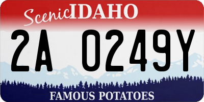 ID license plate 2A0249Y