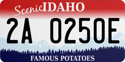 ID license plate 2A0250E