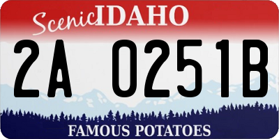 ID license plate 2A0251B