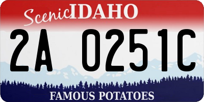 ID license plate 2A0251C