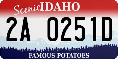 ID license plate 2A0251D