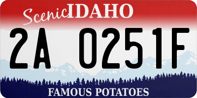 ID license plate 2A0251F