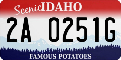 ID license plate 2A0251G