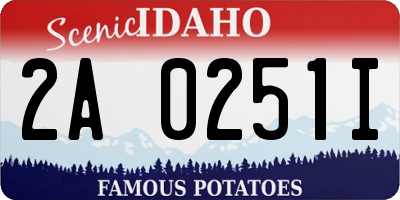 ID license plate 2A0251I