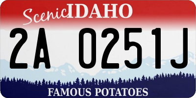 ID license plate 2A0251J