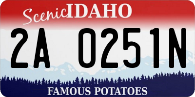 ID license plate 2A0251N