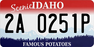 ID license plate 2A0251P
