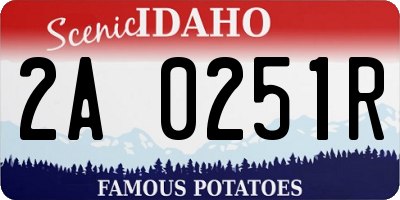 ID license plate 2A0251R