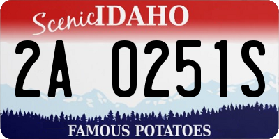 ID license plate 2A0251S