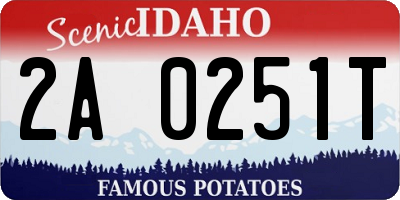 ID license plate 2A0251T