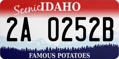 ID license plate 2A0252B