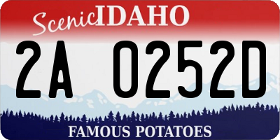 ID license plate 2A0252D