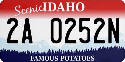 ID license plate 2A0252N