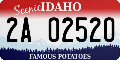 ID license plate 2A0252O