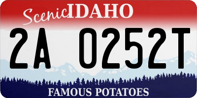 ID license plate 2A0252T