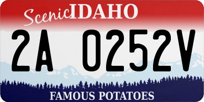 ID license plate 2A0252V