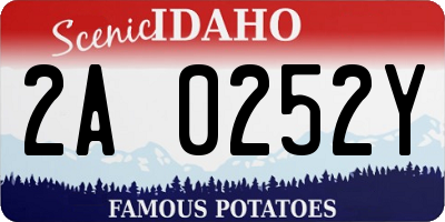 ID license plate 2A0252Y