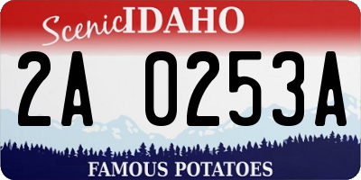 ID license plate 2A0253A