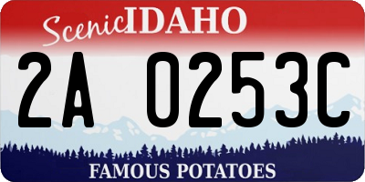 ID license plate 2A0253C