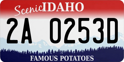 ID license plate 2A0253D