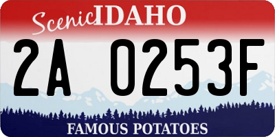 ID license plate 2A0253F