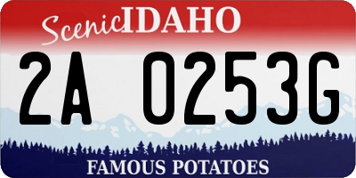 ID license plate 2A0253G