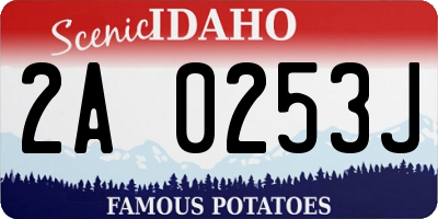 ID license plate 2A0253J