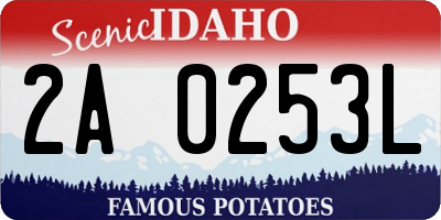 ID license plate 2A0253L