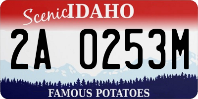 ID license plate 2A0253M