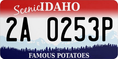 ID license plate 2A0253P