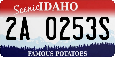 ID license plate 2A0253S