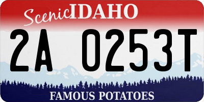 ID license plate 2A0253T