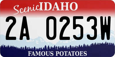 ID license plate 2A0253W