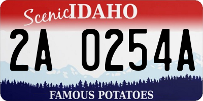 ID license plate 2A0254A