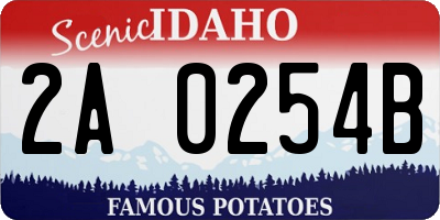 ID license plate 2A0254B