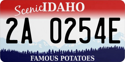 ID license plate 2A0254E