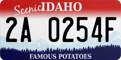 ID license plate 2A0254F