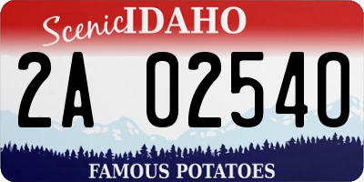 ID license plate 2A0254O