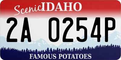 ID license plate 2A0254P