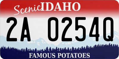 ID license plate 2A0254Q