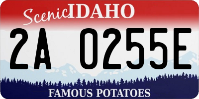ID license plate 2A0255E