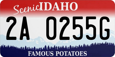 ID license plate 2A0255G