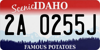 ID license plate 2A0255J